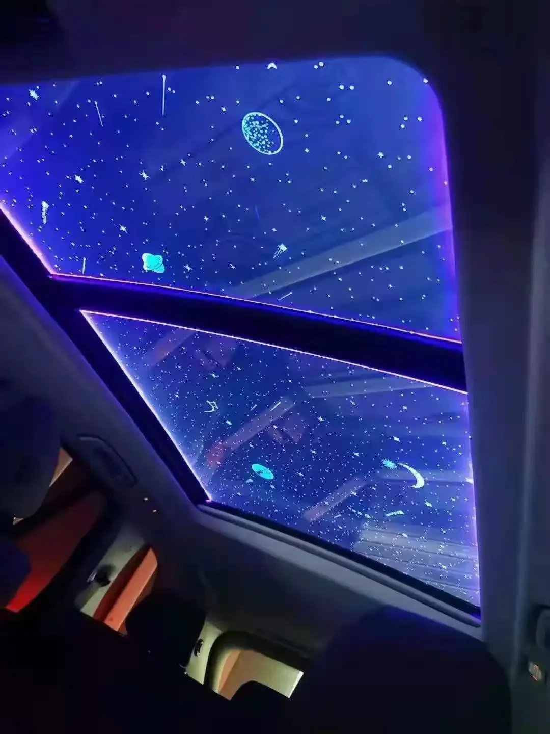 Panoramic skylight film fit for car roof interior atmosphere light ceiling sunroof starry