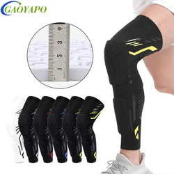 1PCS Padded Knee Compression Sleeves Long Leg Sleeve Calf Protection for Basketbal,Soccer Knee Pads Shin Brace Protective Gear