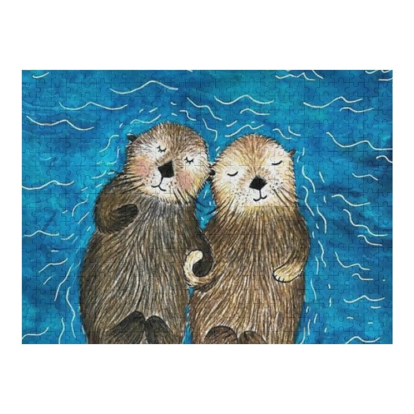 

Милые выдры Головоломки Изображение Искусства Деревянные Взрослые Персонализированный Подарок Женат Пазл