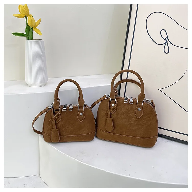 Small bag women's fashion retro portable shell bag simple casual shoulder messenger bag niche women's bag