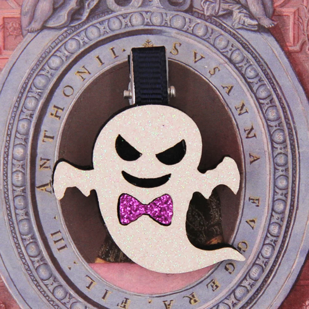 

12 Pcs Hair Clips Bow Pins for Girls Halloween Party Pumpkin Skull Ghost Kids Fashion Accessories Durable Felt Easy Wear