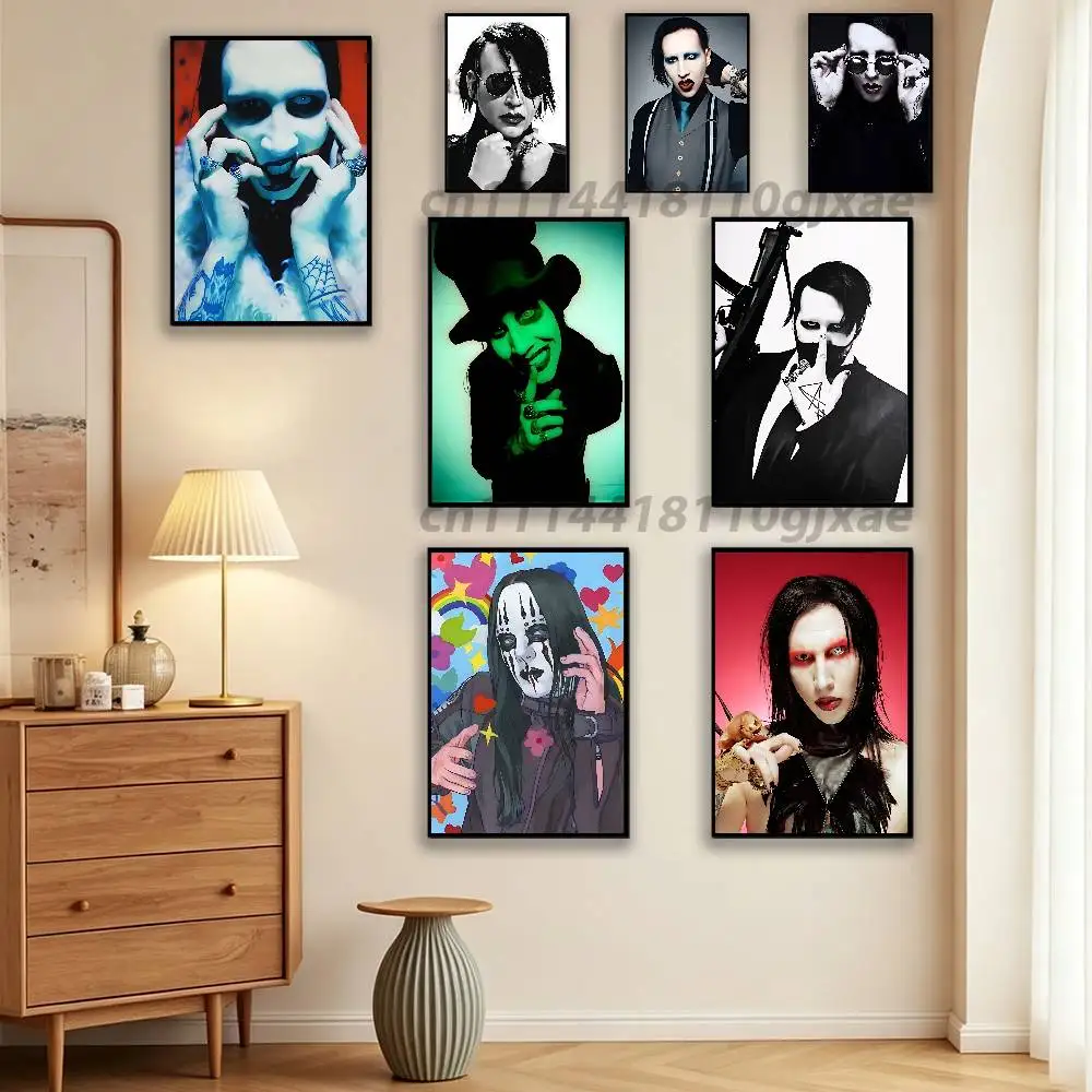 Singer M-Marilyn Mason Artists Canvas Painting for Living Room Home Decor Poster Fans Gifts-unframed