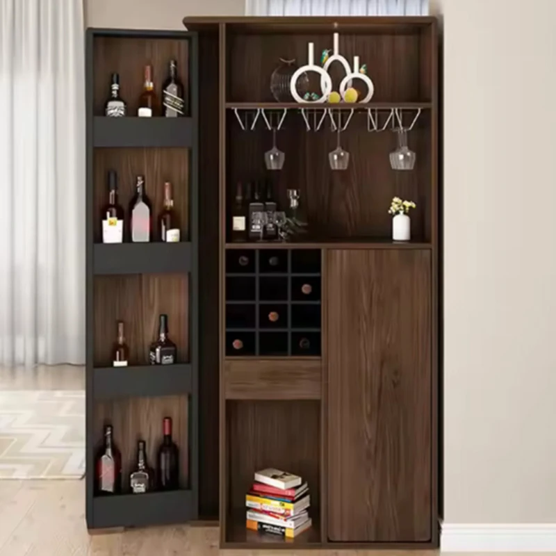 

Custom Wooden Living Room Furniture Cabinet Custom Iron Work Living Room bar Wall Mounted Cabinet Wine Display Rack