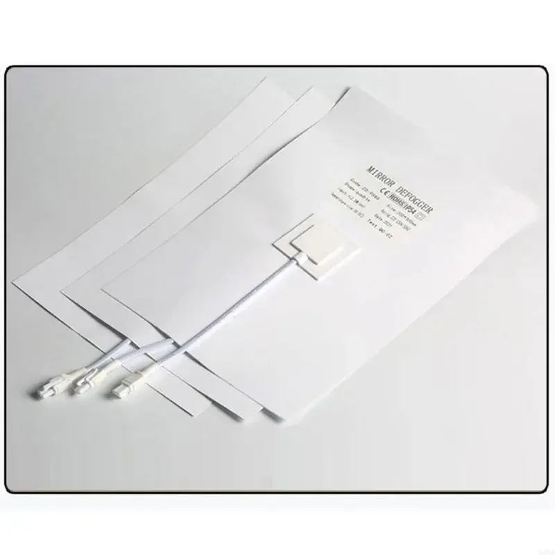 Y3NB 1PC 220V Anti Fog Film Fog Resistant Heating Pad Glass Defogging Film Defoggers Pad for Glass Enjoy Steam Frees Bathroom