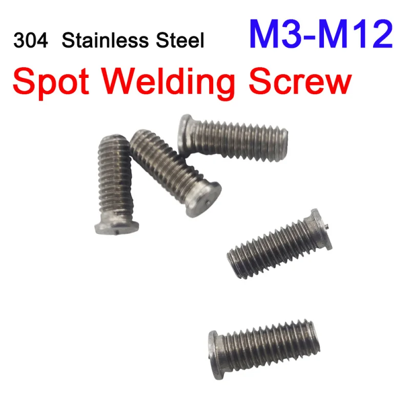 10/20/50/100Pcs Spot Welding Screw M3 M4 M5 M6 M8 304 Stainless Steel Solder Point Bolt Weld Stud For Capacitor Discharge