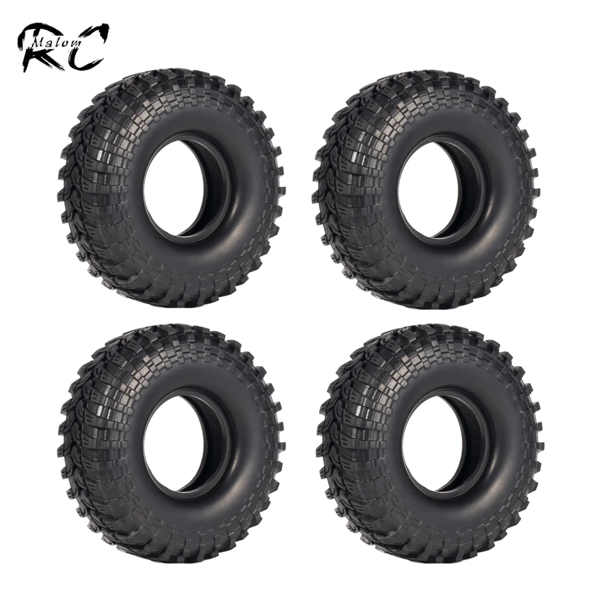 1.9 Inch Rubber Tires 115*40mm with Insert Foam for Beadlock Wheels Rim 1/10 RC Crawler Chassis SCX10 TRX4 Capra TF2 HB ZP1005