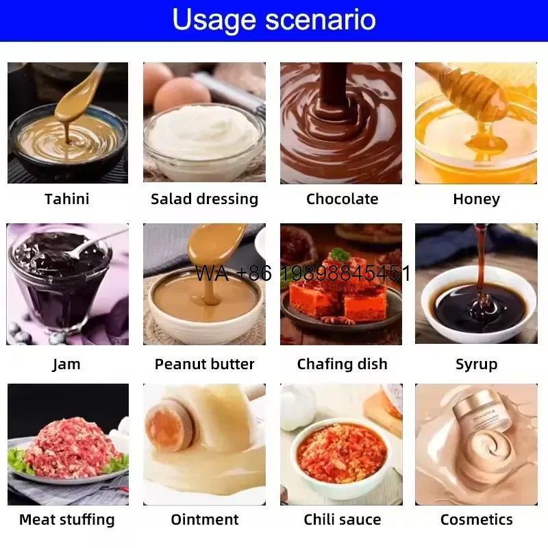 Wmwmnu for Semi-Automatic Single Head Digital Glass Bottle Jar Honey Mayonnaise Cream Jam Filling with Heating