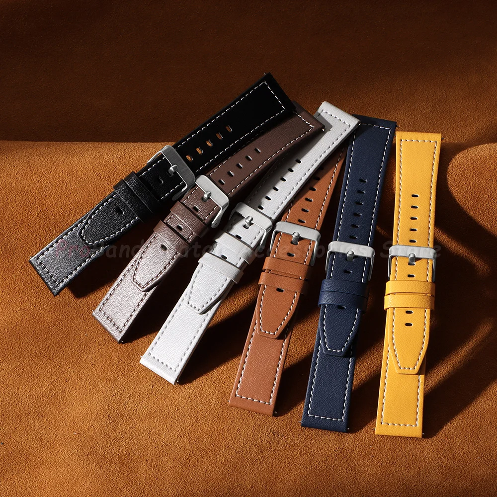Handmade Flat Leather Strap 20 - Smartwatch Watches For Women ulasan dan harga