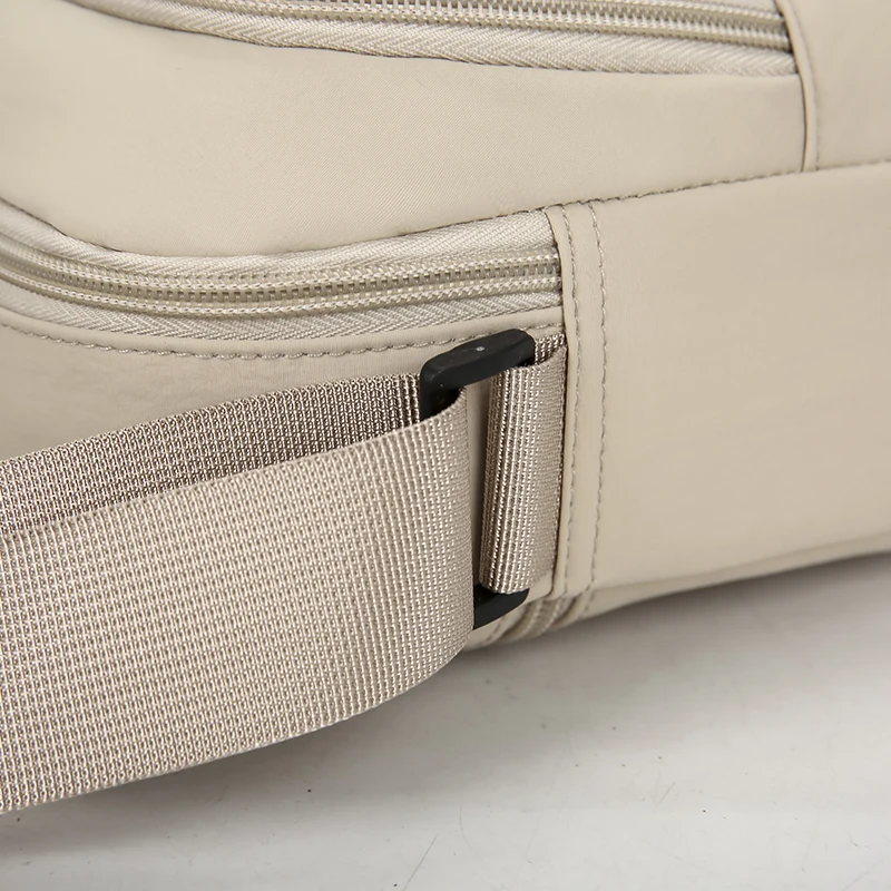 Herren-Umhängetasche aus Nylon, lässige Pendler-Outdoor-Mode-Schultertasche, wasserdichter Rucksack im Street-Style, einfarbig – Detail 17