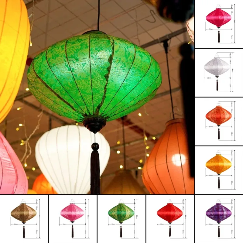 

12/14Inch Chinese Style Lantern Outdoor Waterproof Vietnamese Lantern Wedding Party Decoration Antique Lantern Pendant