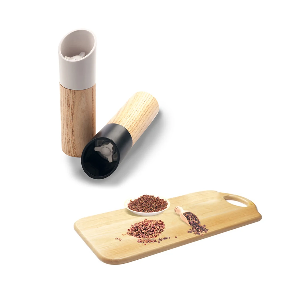 

Wooden Plastic Manual Ceramic Grinding Mill Creative Hand Operated Pepper Kitchen Salt Beans Tool White