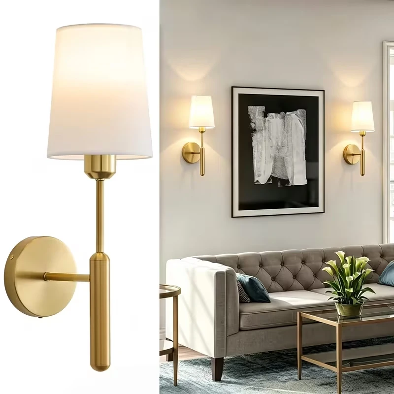 Retro Wall Sconce Wireless Installation For Living Room Bedroom Study Hallway Stairwell Home Lighting RGB 16-Color Bulb