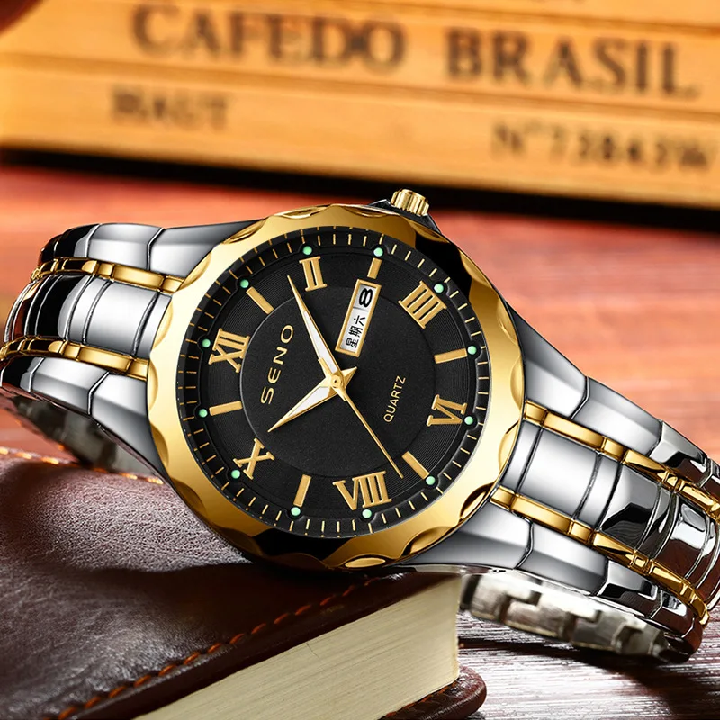 

Fashion Watch Time Date Waterproof Quartz Wristwatch Clock For Male Luxury Stainless Steel Watches Men Reloj Hombre
