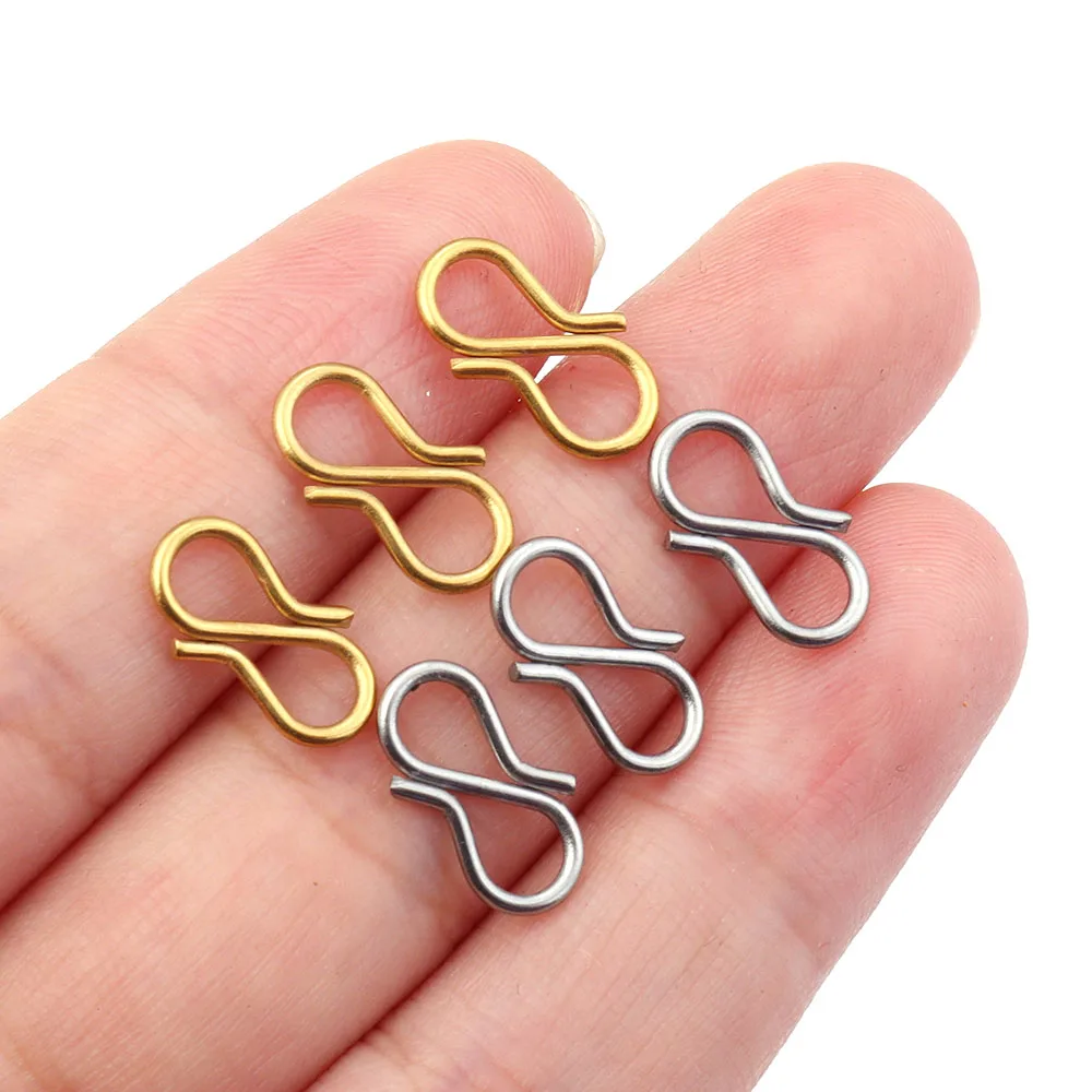 30pcs Stainless Steel S Shape End Clasps Hooks Chains Connectors For Jewelry Making DIY Handmade Bracelets Necklace Accessories image 6