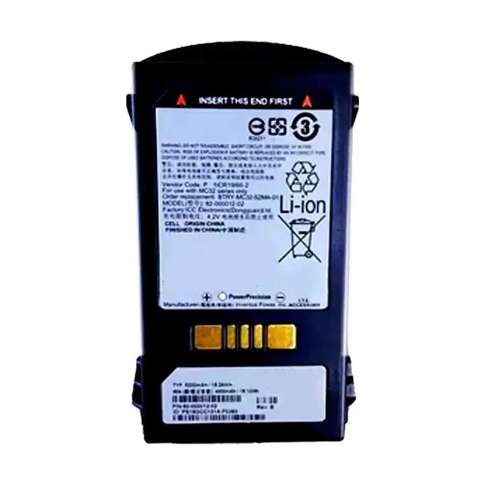 

Аккумулятор для устройства сканирования штрих-кода 82-000012-02 5200 мАч для символа MC32 MC32N0 MC32N0-S MC32N0-G сканера штрих-кода Btry-MC32-52MA-01