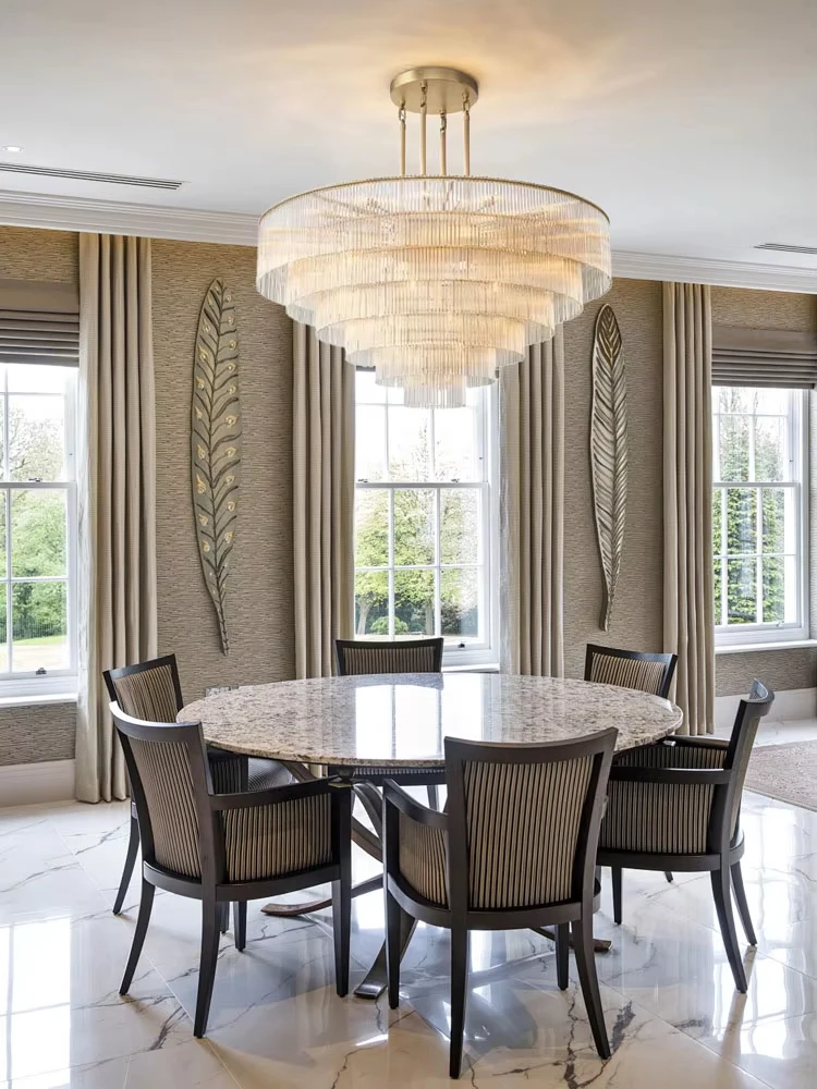 

Light Luxury Villa For Living Room Crystal Light Creative Bedroom Minimalist New American Style Personalized Pendant Light