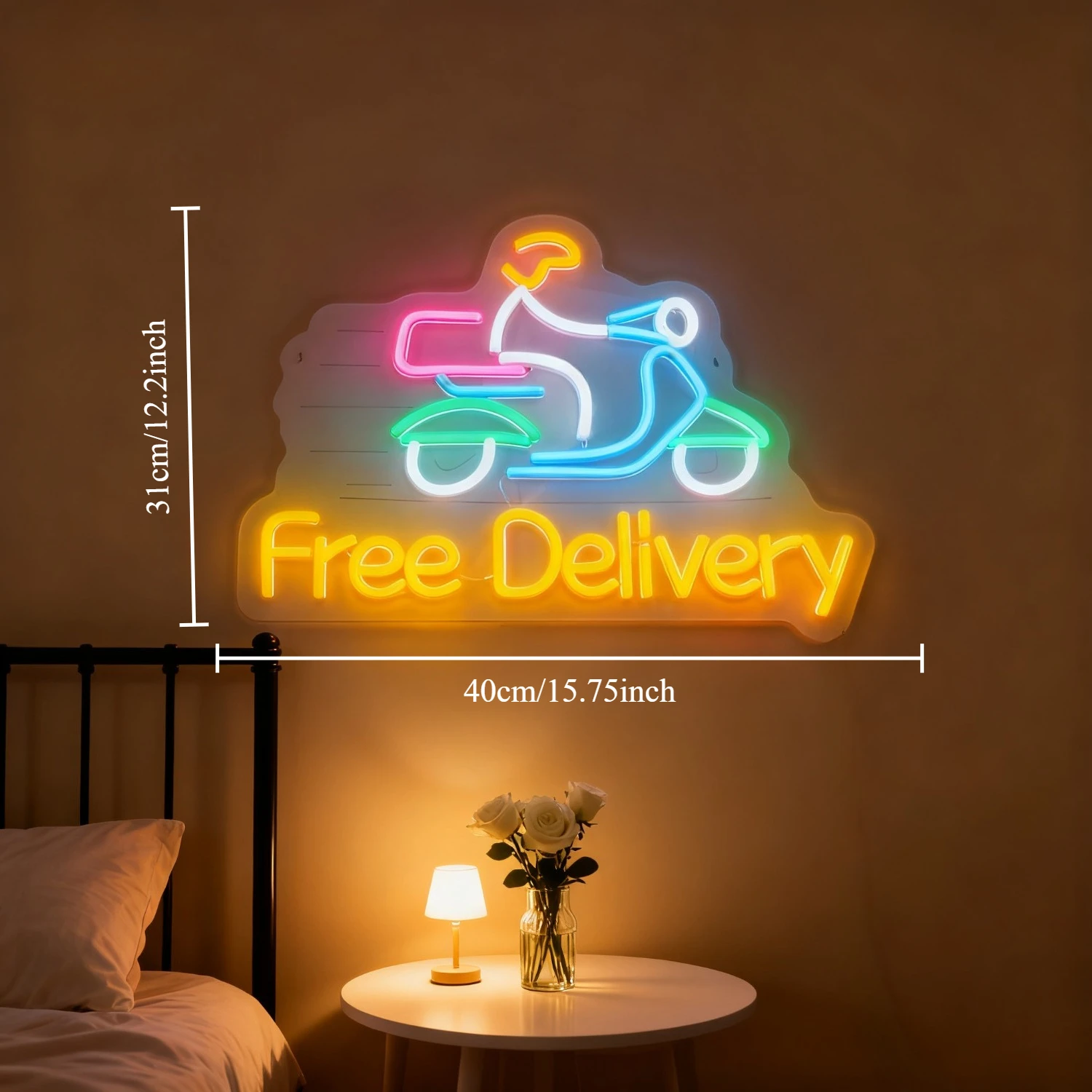 Free Delivery Neon Light Dimmable Wall Light Takeout Restaurant Decor Neon Sign bar Snack Store Front Food Cart Reception Lamp
