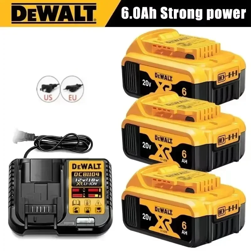 DeWalt 20V 6.0Ah MAX Battery Power Tool Replacement for DeWalt DCB184 DCB181 DCB182 DCB200  cordless drill 20v Battery