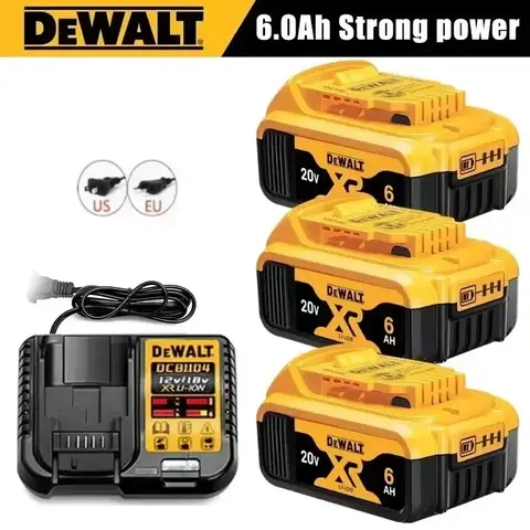 DeWalt 20V 6.0Ah MAX Battery Power Tool Replacement for DeWalt DCB184 DCB181 DCB182 DCB200  cordless drill 20v Battery