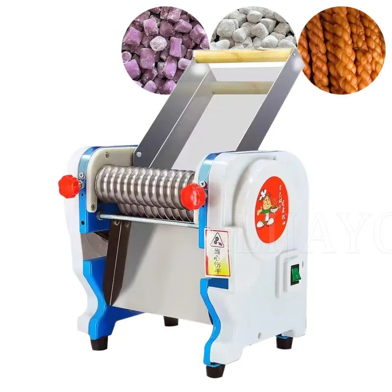 Commercial Kneading Noodle Machine Electric Noodle Press Dough Roller Stainless Steel Desktop Pasta Dumpling Maker