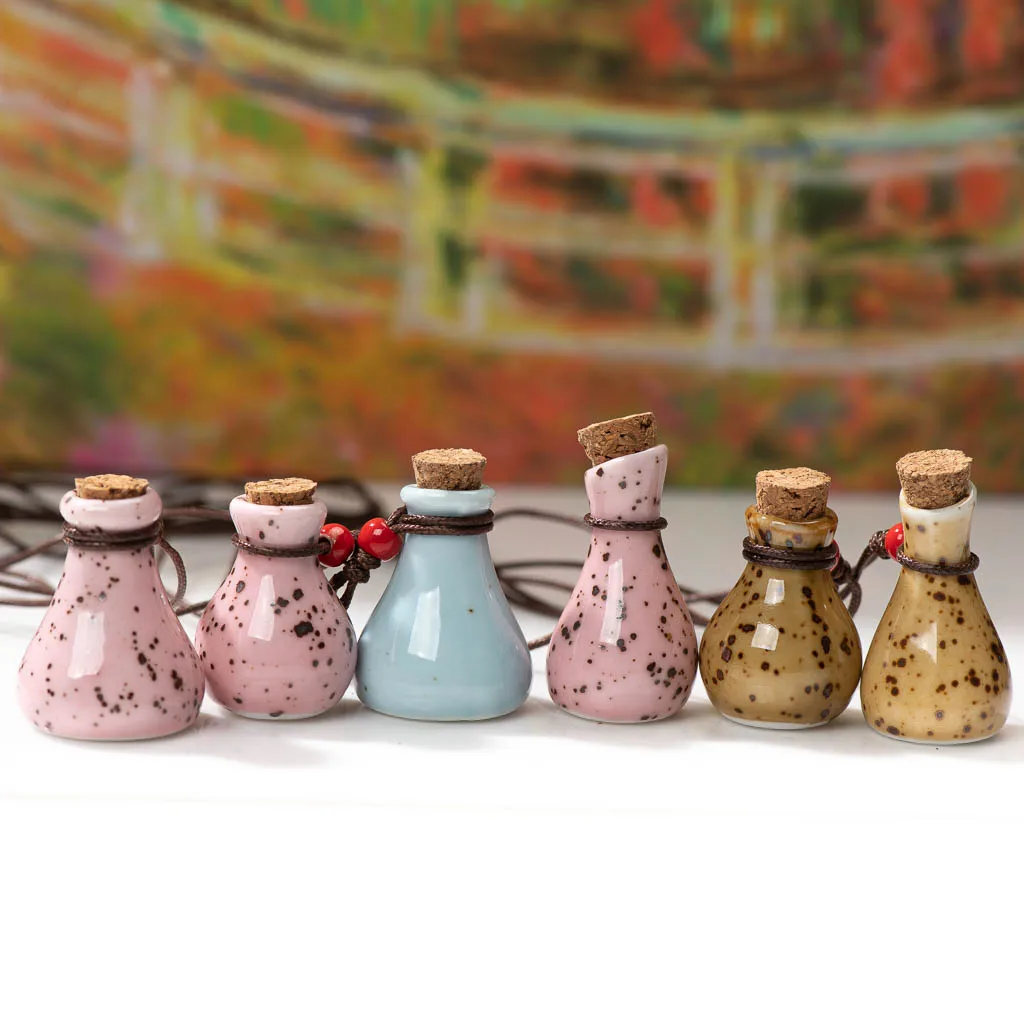 Ceramic bottle Necklaces Pendants Wholesale For Women Ladies Gift Necklace Retro Accessory Jewelry #Z600