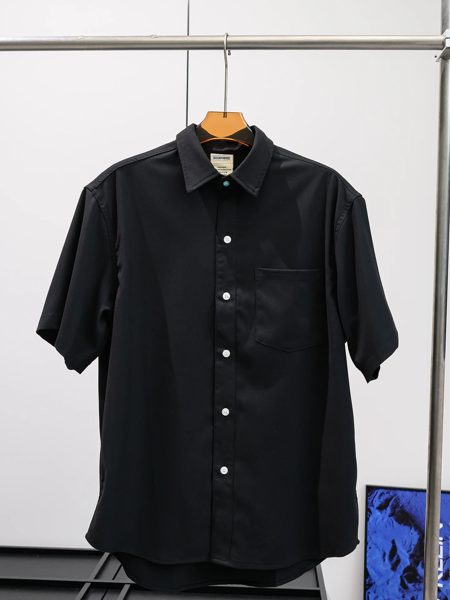 

Iron-Free Anti-Wrinkle Summer Men's Japanese Style Retro Color Loose Short Sleeve Shirt Comfortable Breathable Casual S...