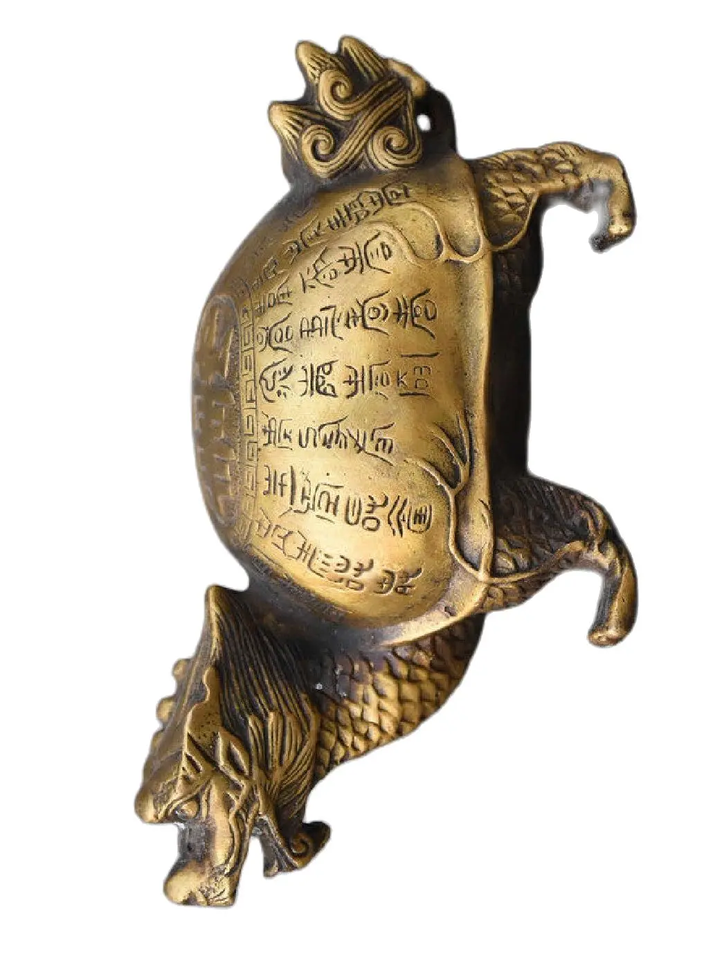 Chinese Myth Animal Bronze Longevity Shou Dragon Turtle Tortoise FengShui Statue