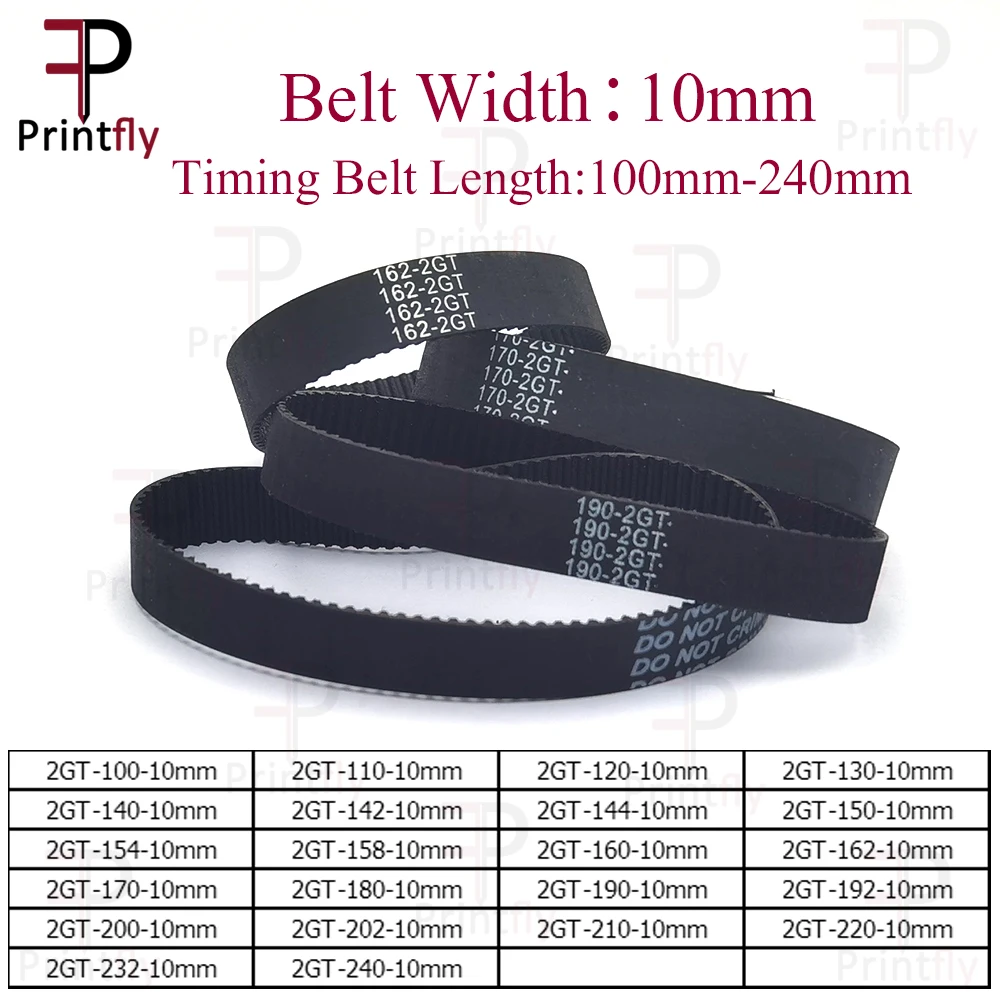 Pasek rozrządu Printfly 2GT/GT2 Szerokość 10mm 100 110 120 130 140 142 144 150 154 158 160 162 170 180 190 192 200 202 210 220 232 240