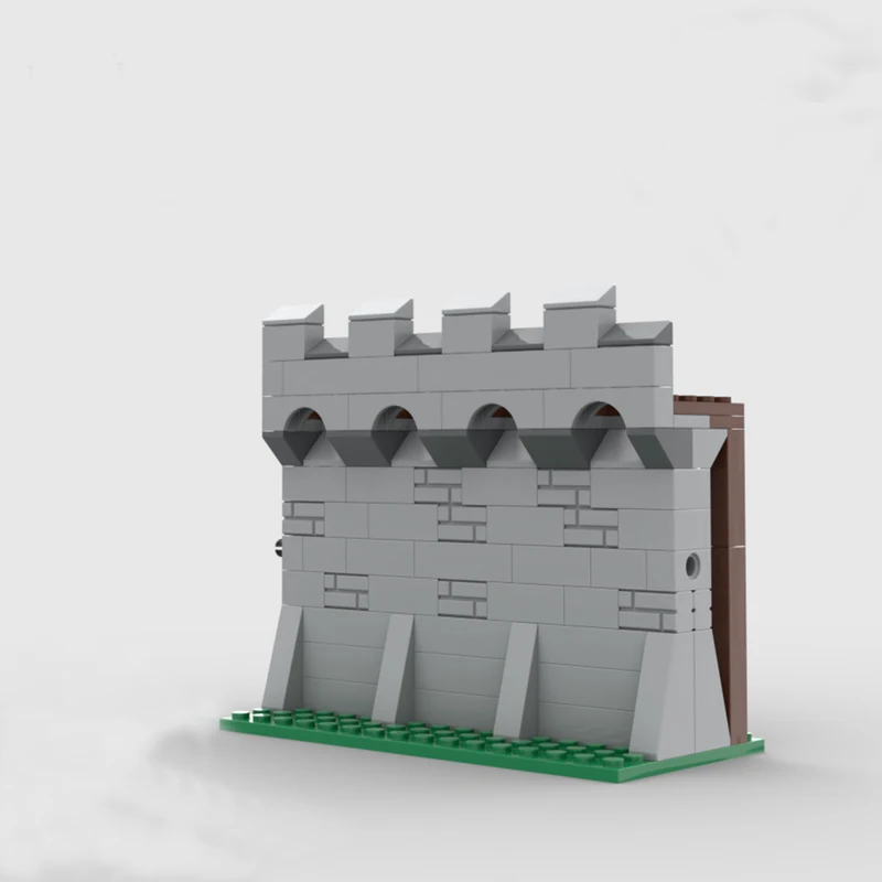 Premium MOC Building Blocks Kit: Medieval Castle & Ancient City Wall Gate Model - Educational Assembly Toy, Ideal Creative Holid