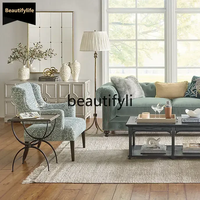 

b33 French wall-mounted dining side mirror porch background wall wall-mounted square decoration, fireplace wall art mirror