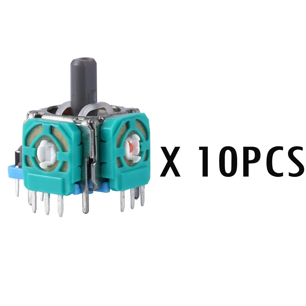 3D 로커 조이스틱 축 아날로그 센서 수리 부품 액세서리, 소니 듀얼쇼크 4 PS4 프로 슬림 컨트롤러 교체, 3 핀, 10 개