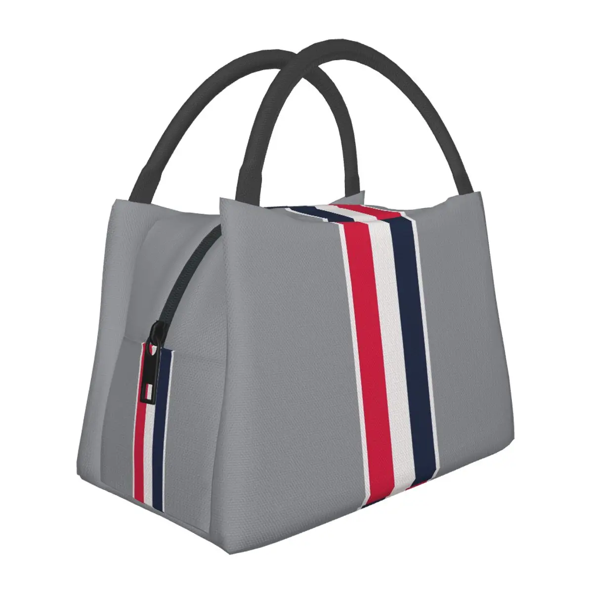 Insulated Thom-Stripes Red White Navy Lunch Bags Thermal Bag Reusable Leakproof Tote Lunch Box Food Storage Bags School Outdoor