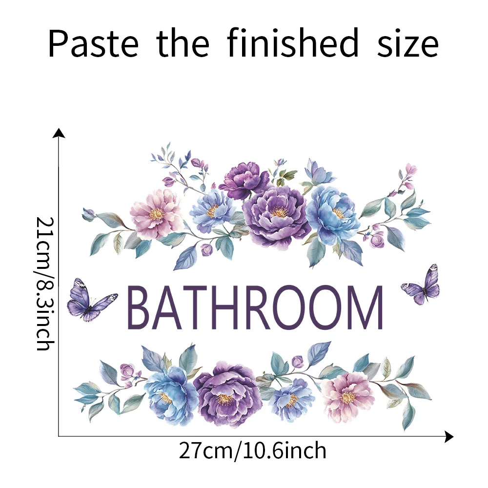 Wasserdicht Badezimmer Wandaufkleber PVC Home Art Room Decor Wand Tür Aufkleber Badezimmer Dekoration Aufkleber Home Supplies – Detail 1