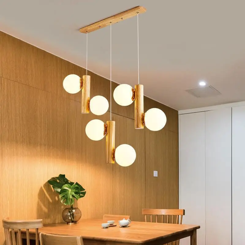 

2024 Simple Log Style E27 Pendant Lamp Is Used for Bedroom Study Living Room Dining Table Interior Home Decoration Retro