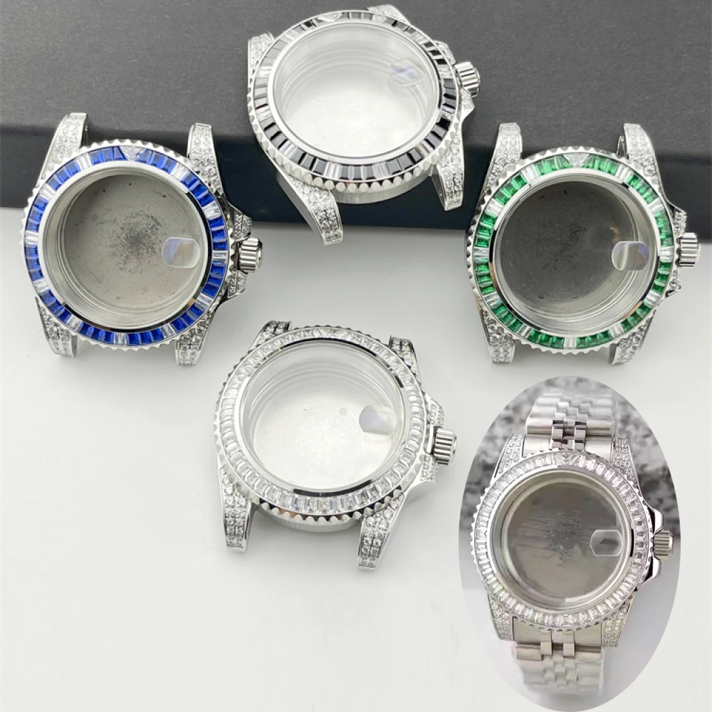 

40.5mm Watch Case Waterproof Mineral/Sapphire Crystal Case NH35 for NH34 NH35 NH36 4R35 6R35 4R36 6R36 Movement Watch Shell