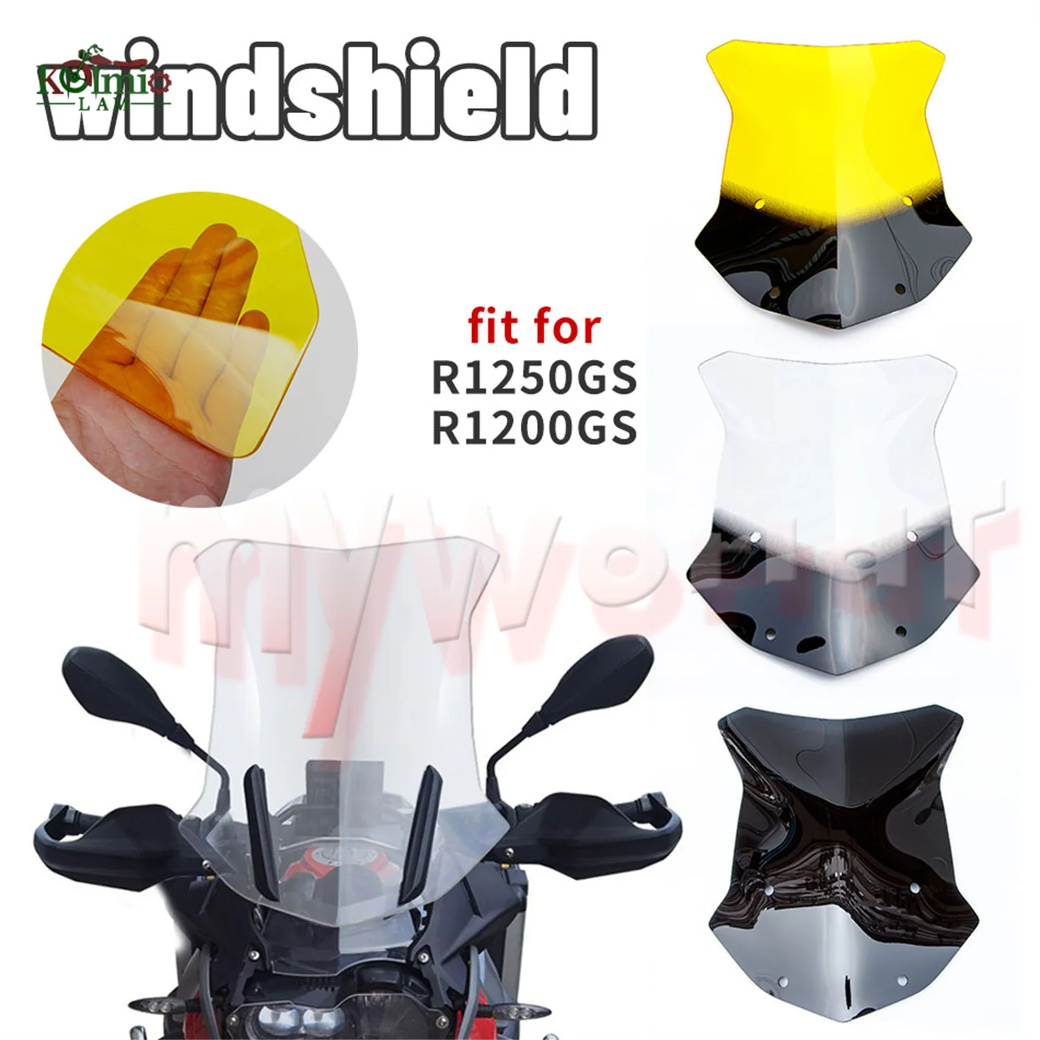 

48CM Fit For R1200GS R1250GS ADV LC 2013 - 2022 Motorcycle Windshield Windscreen Wind Shield GSA R1200 R1250 GS Adventure