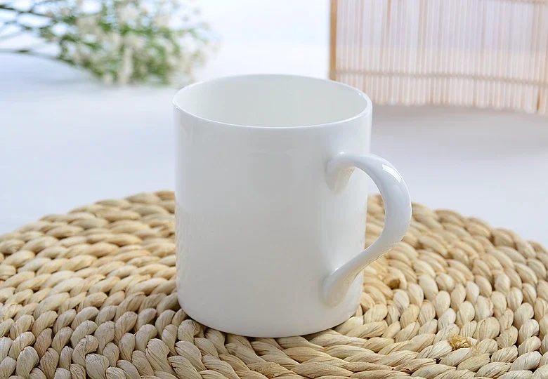 330ML, Bone China Tazas Coffee Cup, Ceramic Tumbler Tea Nespresso Taza Chip Customized Mugs, Porcelain for Morning