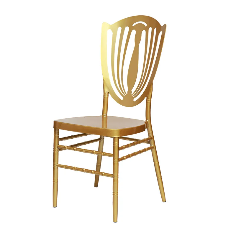 

Iron Banquet Chair for Hotel, Gold Cup Metal Chair, Wedding Metal Chiavari Chair