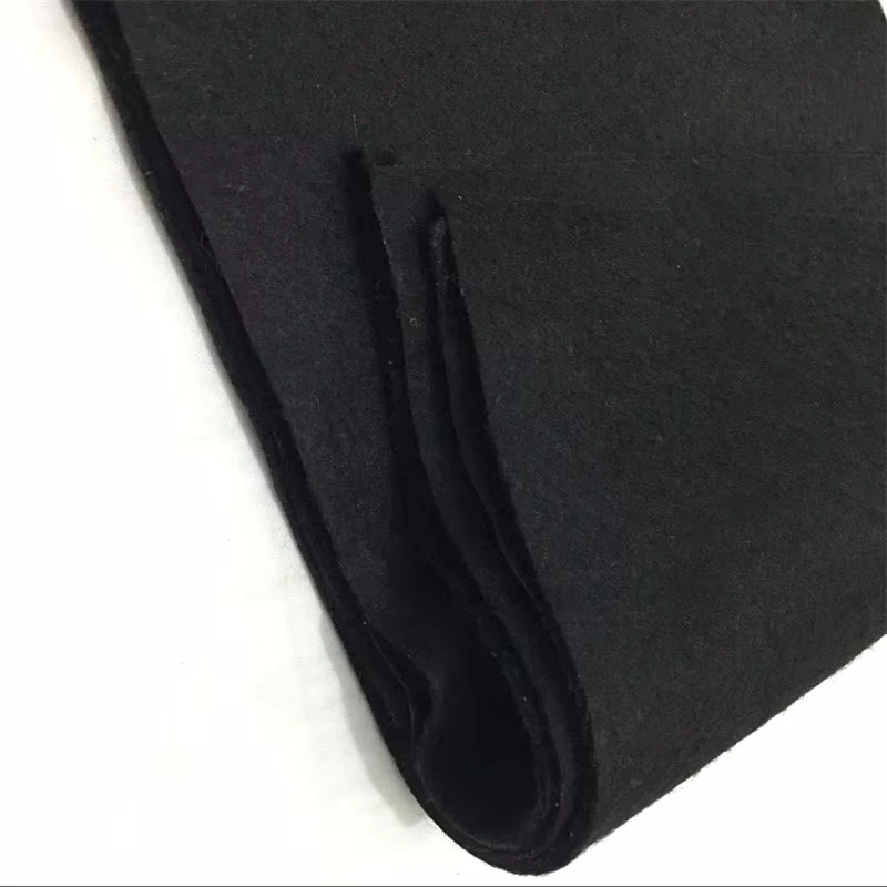 Black Non Woven Felt Fabric Sheets Fiber Thick Kids DIY Craft Assorted Fabric Square Embroidery Scrapbooking Craft   AA8505