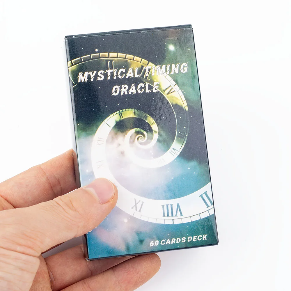 Mystical Timing Oracle Deck 60 Cards Divination Edition for Time Frame Insights Mystical Moon Situations Board Game 10.3 x 6CM