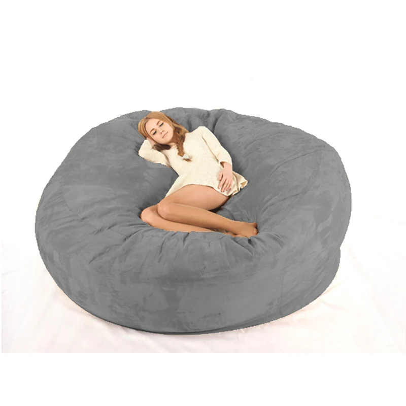 

dropshipping Microsuede 7ft foam bean bag,memory foam bean bag lazy sofa factory