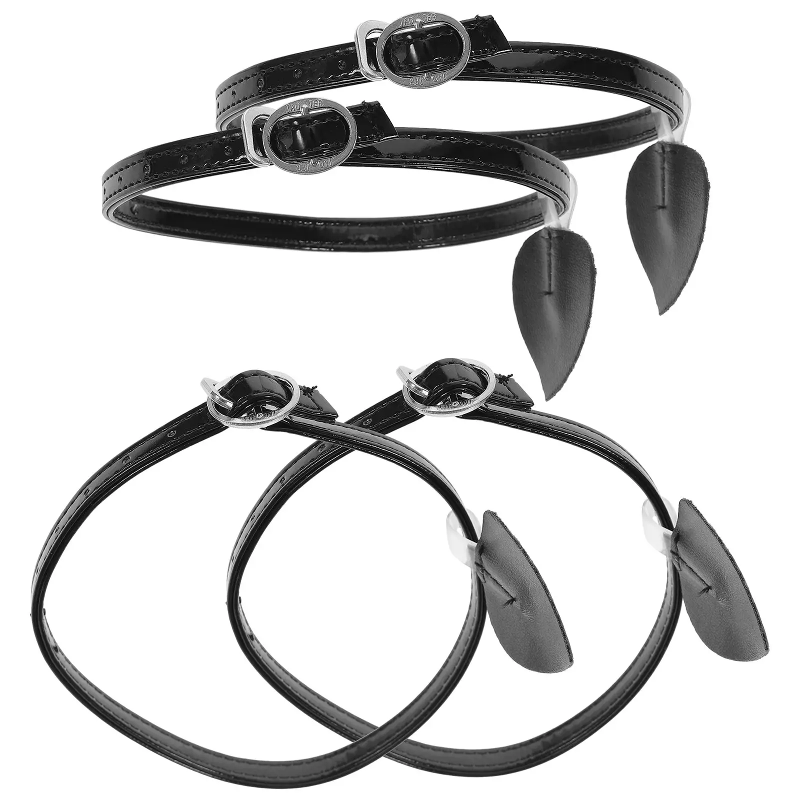 

2 Pairs Replaceable Ankle Straps Women Heel Bands Adjustable Shoe Strap Black Fastening Shoelaces Small Convenient