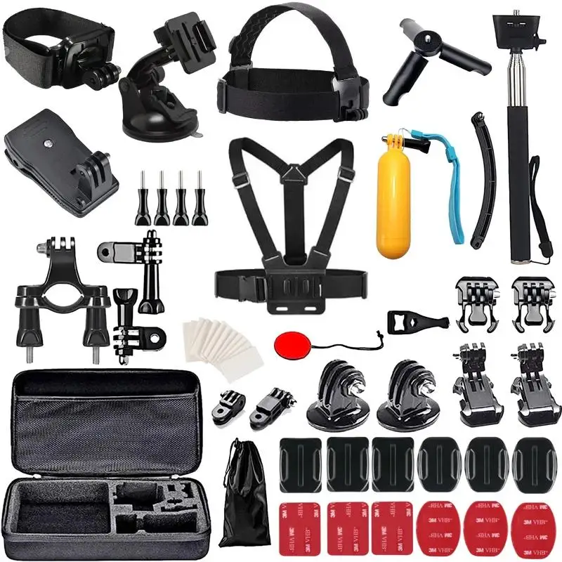 For GoPro Hero13 12 60 in 1 Action Camera Accessories Kit Mounting Accessories For GoPro 11 10 9 8 7 Max DJI Action AKASO SJCAM