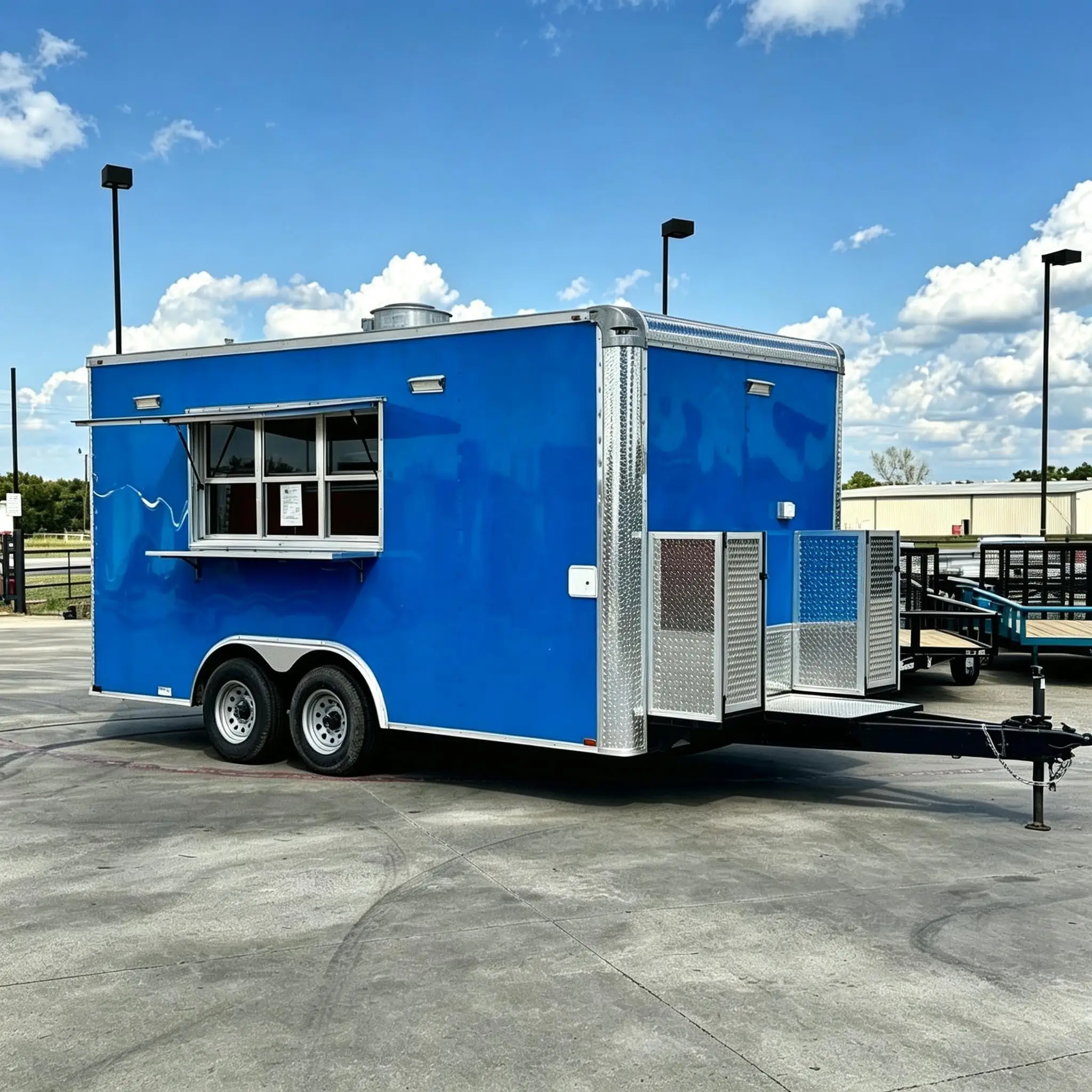 Base Trailer Enclosed Mobile Food Trailer,custom Equipment Food Truck for Burger, Taco, BBQ Catering & Outdoor Event Business