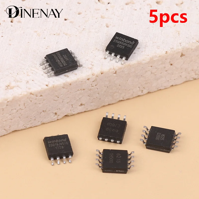 5pcs W25Q80DVSIG Q16JVSSIQ Q32JVSIQ Q64JVSQ Q128FVSSIG Flash Memory IC Chip Tool