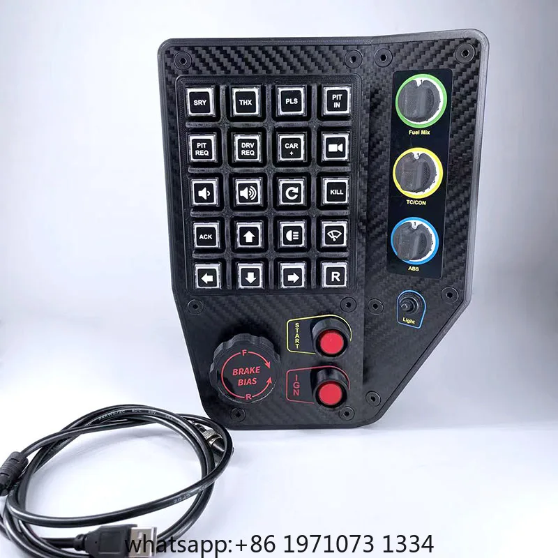 PC USB Simulation Racing Instrument Center Control Button Box for Truck ETS2 Hub Simracing