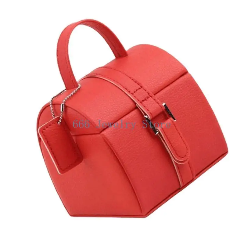 F2TD Jewelry Storage Case with Multiple Compartments Moisture Resistant Jewellery Container Stylish Women Accessories Holder
