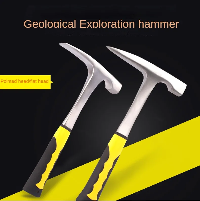 

Professional geological hammer, multifunctional hammer, mining exploration and survey, pointed flat head hammer, manual tool