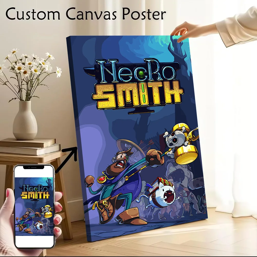Necrosmith Game Cover Art Printed Canvas Wall Art Customizable Paintings Poster Perfect Gift for Aesthetic Decoration Decor Room
