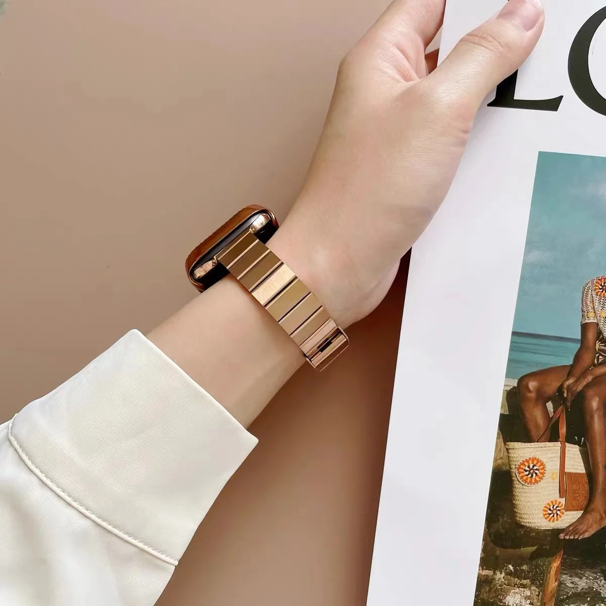 Stainless Steel Bracelet for Apple Watch Series 10 9 8 7 6 5 4 se Ultra 2 Slim Women Band for iWatch 49mm 41mm 45 40 42 46 44mm image 6